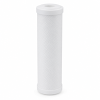 Cartouche de filtre à eau composite PP CTO de 10 pouces, bloc de charbon actif compressé de 1 à 5 microns, débit de 3,8 à 4 L/min, pour usage domestique et extérieur