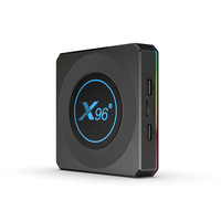 Dispositivo de Tv inteligente X96 X4, decodificador con luz Rgb, Amlogic S905x4, Android 11, 4 GB, 64 GB, Wifi, Youtube, Av1, reproductor multimedia, 8k, X96 X4
