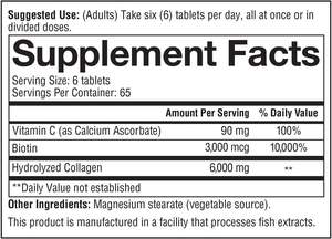 Fornitura di collagene integratore di collagene <span class=keywords><strong>compresse</strong></span> per la pelle, capelli e unghie <span class=keywords><strong>compresse</strong></span> di collagene <span class=keywords><strong>vitamina</strong></span> <span class=keywords><strong>C</strong></span> 290 <span class=keywords><strong>compresse</strong></span> - Product Image 5