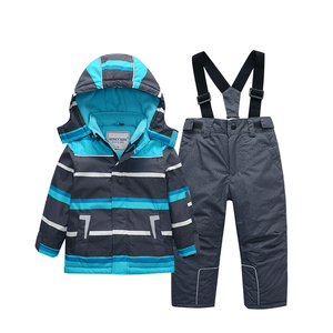 Ensemble de vêtements de sport vintage pour garçons, combinaison de ski, veste et pantalon imperméables et coupe-vent pour l'hiver - Product Image 1
