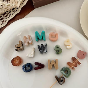 Perle Acriliche Grandi con Foro Largo, Colore Turchese Marmorizzato, Lettere Inglesi per Accessori Catena Telefono - Product Image 4