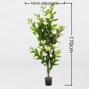 수제 인조 카멜리아 나무 화분 장식, 거실, 상점, 사무실용 실내 장식품 - Product Image 3