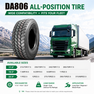 Neumático Radial para Camión DA806 de Base Ancha TBR 385 65R22.5 <span class=keywords><strong>425</strong></span> 65R22.5 445 65R22.5 Sin Cámara para Todas las Posiciones, Larga Distancia, para Remolques - Product Image 2