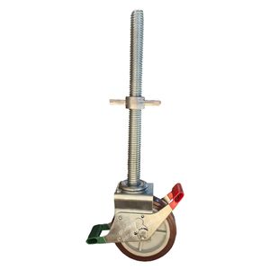 8-Zoll Schwerlast-Lenkrollen mit Verstellbarem Gewindestiel für Baustellen-Gerüste, 250 kg Tragkraft - Product Image 2