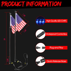 Kits de lumières LED flexibles RGB de 2 à 6 pieds avec télécommande RF, tube noir fumé, pour SXS Offroad RZR <span class=keywords><strong>Canam</strong></span> 4x4 - Product Image 2