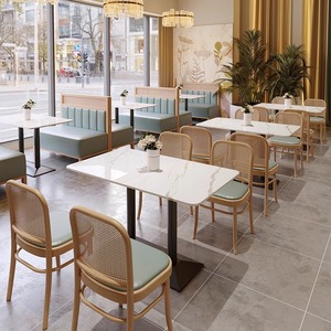 Table et chaises combinées multifonctionnelles modernes pour restaurants commerciaux, cafés, salons de thé - Product Image 4