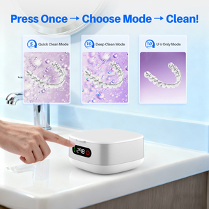 <span class=keywords><strong>Limpiador</strong></span> Dental Ultrasónico <span class=keywords><strong>de</strong></span> Alta Frecuencia <span class=keywords><strong>de</strong></span> 50KHz |   Capacidad <span class=keywords><strong>de</strong></span> 166 ml, Carga Tipo-C, Resistente al Agua IPX5 con Bolsa <span class=keywords><strong>de</strong></span> Viaje - Product Image 3