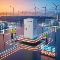 Système de stockage d'énergie industriel tout-en-un à refroidissement par air, batterie lithium haute tension 418 kWh 1331,2 V