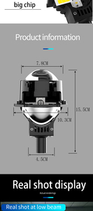 Proiettore <span class=keywords><strong>Bi</strong></span>-LED G90C, Lampada Super Luminosa da 3 Pollici, Fari Laser 110W 11000LM, Accessori Auto - Product Image 6