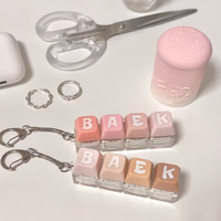 Gantungan Kunci Keycap PET Kustom PBT Warna-warni Grosir Custom Switch Keyboard Fidget Keychain Clicker Transfer Printing