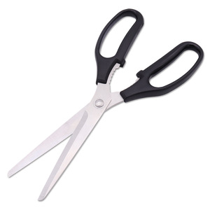 Household Barbecue Scissors Stainless Steel Straight Head Black Home <b>Kitchen</b> Use - Product Image 2