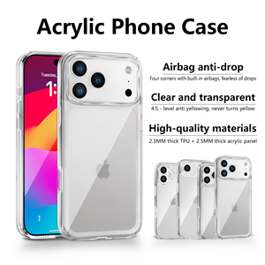 Funda de Acrílico de Alta <span class=keywords><strong>Calidad</strong></span> Estilo Ins para <span class=keywords><strong>iPhone</strong></span> 17 Pro Max 16 15 14 13 12 11 - Product Image 1