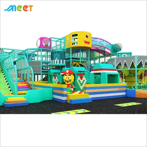 MT-BY513 Commercial Playgrounds Kid Soft Play Equipment Indoor Playground With Big Slides For Sale