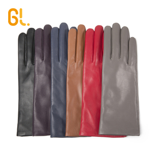 Gants d'opéra en <span class=keywords><strong>cuir</strong></span> noir pour femmes, doublés de soie, 100% peau de mouton d'Éthiopie, BW101B-S, pour l'hiver - Product Image 1