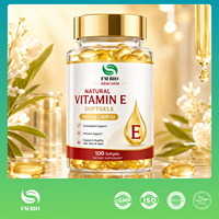OEM ODM Gélules de vitamine E naturelle 400 UI 180 mg Antioxydant Cheveux Peau Ongles Soutien immunitaire Complément alimentaire 100 gélules