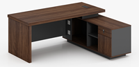 Bureau de direction de luxe au design moderne, bureau de direction en bois en forme de L pour cadre supérieur