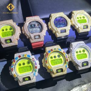 인기 남성 야외 활동 시계 아이스 아웃 힙합 쥬얼리 925 실버 VVS D 모이사나이트 다이아몬드 베젤 프리미엄 스포츠 시계 - Product Image 3