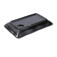 Assiette rectangulaire noire en mélamine écologique de style japonais moderne, 7,5 pouces, vaisselle de restaurant commerciale pour hôtels