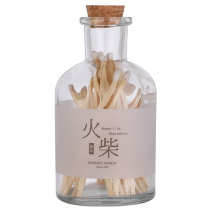 Fire Wooden Matchstick Bottle 100Pcs Vintage Style Romantic Moment Gift For Home Decor - Product Image 5