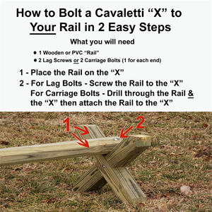 Kolay montaj 10ft ahşap Cavaletti Cut X sadece at boyama ve bakım gerektirmeden atlar - Product Image 6