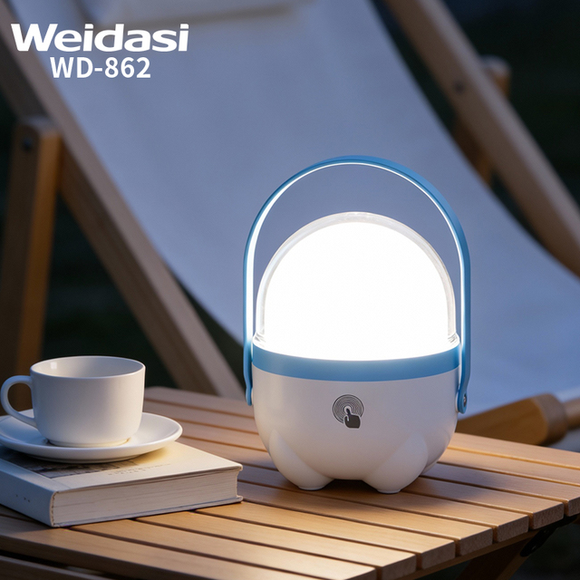 Rechargeable Outdoor Elliptical Led Lantern with Handle for Camping Lighting Led Rechargeable Lamps