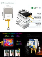 Layar Panel LCD IPS Kecil 2.8 inci TFT LCM QVGA 240x320 14 pin RTP Resistive Touch ST7789V