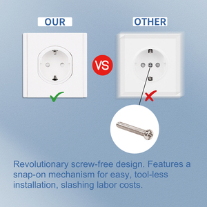 Bingoelec nhanh dây PC Đức ổ cắm 10A phong cách mới dễ dàng cài đặt cho nhà sử dụng EU Loại - Product Image 5