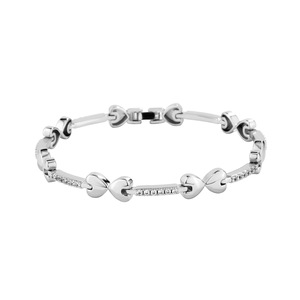 European American Unisex 2MM Tennis Chain Copper Zircon Inlay Box Clasp Summer Trendy Heart-Shaped <b>Anklet</b> Wholesale - Product Image 3