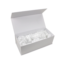 Boîte cadeau en papier de luxe personnalisée avec aimant magnétique pour les chaussettes, avec gaufrage, laminage mat, revêtement UV