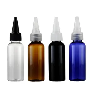 30ml 50ml PET ambra Blu chiaro Vuoto tappo Torsione Spremere Bottiglia Contagocce Bottiglia di Plastica