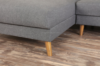 Canapé de luxe moderne Meuble classique Canapé d'angle en cuir en forme de L Canapé élégant sectionnel en tissu microfibre Luxe pour la maison