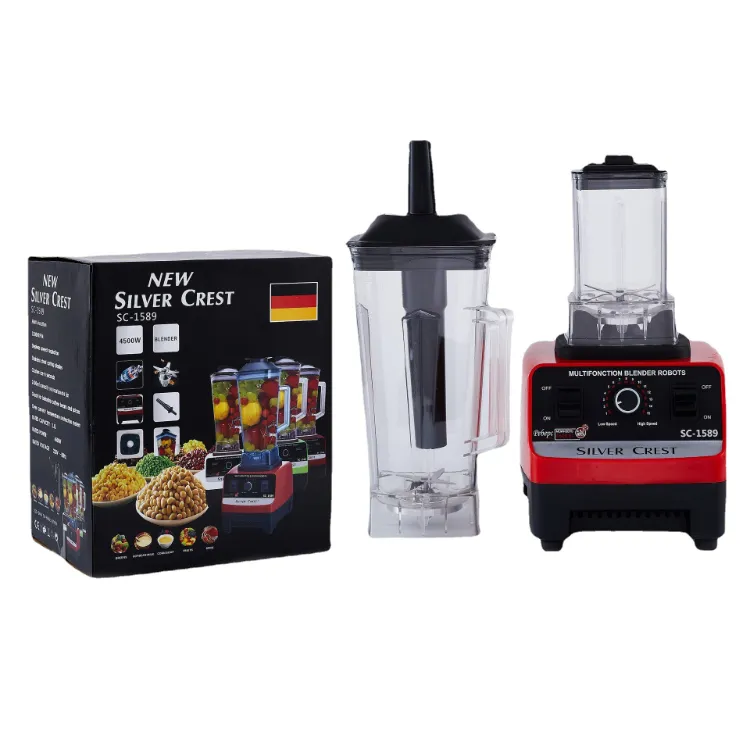 Mixer penggiling perak, Blender tembaga daya tinggi 2L 7630 cangkir ganda perak Crest blender sc-1589 2 in 1 mixer grinder 4500w