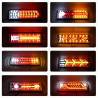 12V 24V LED Truck Tail Light Dynamic Arrow Turn Signal Rear Brake Reverse Lamp for Truck Trailer Tractor RV Lorry Pickup RVs