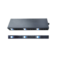 Disjoncteur PDU 12 voies personnalisé en métal noir 2P 80A pour armoires informatiques et équipements de distribution d'énergie