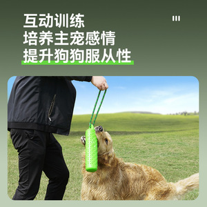 Bâton d'entraînement en caoutchouc Yite pour chiens avec corde, jouet interactif pour apporter et mâcher - Product Image 2