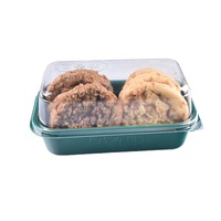 Boîte d'emballage pour pâtisserie en PET jetable écologique, boîte à emporter en plastique vert pour collations, tiramisu, gâteaux