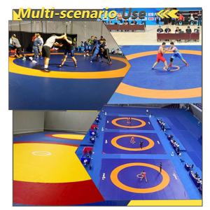 1m X 2m 防水 トレーニング レスリングマット ロールアップ式 卸売 フレキシブル XPEフォーム 高反発 環境配慮型 ロールアウト ジムマット - Product Image 5