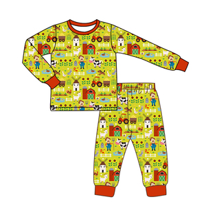 竹纤维 2 件套睡衣幼儿婴儿服装竹纤维套装儿童 2 件套睡衣套装拉链睡衣男童 - Product Image 6