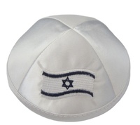 Sombrero judío Kippot venta al por mayor logotipo personalizado Kippah judío boda satén Lino Kippot sarga algodón Yarmulka sombrero Judaica Kipot