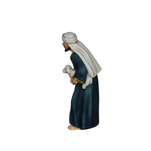 Figura de Natividad Oriental Babilónica, Pastor Pintado a Mano, Figura de Navidad de Poliresina y Juguete, Aprox. 10 cm - Product Image 4