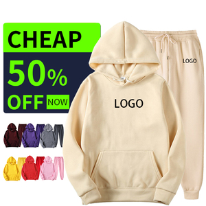 Pantaloni della tuta economici e Set di <span class=keywords><strong>abbigliamento</strong></span> con cappuccio produttori di felpe invernali in bianco logo <span class=keywords><strong>personalizzato</strong></span> ricamano semplici felpe da uomo Unisex - Product Image 1