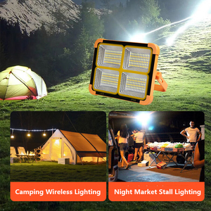 <span class=keywords><strong>Projecteur</strong></span> LED <span class=keywords><strong>solaire</strong></span> pliable à <span class=keywords><strong>double</strong></span> panneau IP66, rechargeable par USB, lampe portable pour extérieur, jardin, randonnée, lampe d'urgence - Product Image 4