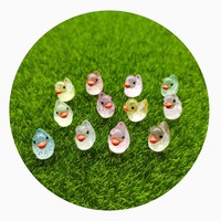 En vrac 100Pcs Mini Résine Glitter Canard Miniature Figurines 3D Minuscule Canard Animal Ornement Pour Fée Jardin Paysage Maison De Poupée Décor
