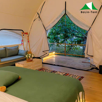 Tente de restaurant en forme de voile de désert pour l'extérieur, tente de camping imperméable, tente de safari, tente de glamping pour complexe hôtelier