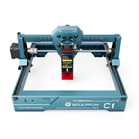 Grabador Láser SCULPFUN C1 de 3W, Cortador y Grabador Láser Portátil, Máquina Láser CNC Pequeña para Madera y Hojas