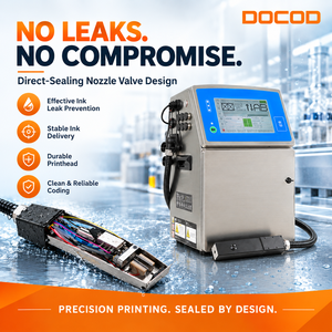 เครื่องพิมพ์อิงค์เจ็ทอุตสาหกรรม DOCOD SP-S2000 สำหรับพิมพ์ตัวอักษรขนาดเล็ก พร้อมหมึกหลายสี สำหรับพิมพ์บนกระจก พลาสติก และสายเคเบิล - Product Image 1