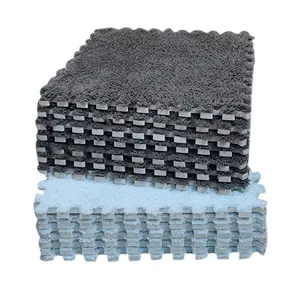 rugs patchwork bedroom blanket removable easy to clean PVC foam mat square carpet interlocking floor mats