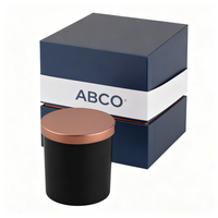 Boîte de bougie parfumée personnalisée de luxe avec logo, revêtement UV, lamination mate et brillante, doublure en éponge, emballage en papier gaufré pour l'expédition