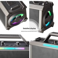 Enceinte portable sans fil professionnelle avec lumières LED RGB pour basses profondes 5.0, étanche pour karaoké en extérieur