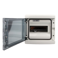 Caja de Conexiones Exterior Impermeable HA-8-Gang con Protección de Dispositivo de Corriente Residual, Carcasa a Prueba de Lluvia de 8 Circuitos para Uso Doméstico y Fotovoltaico